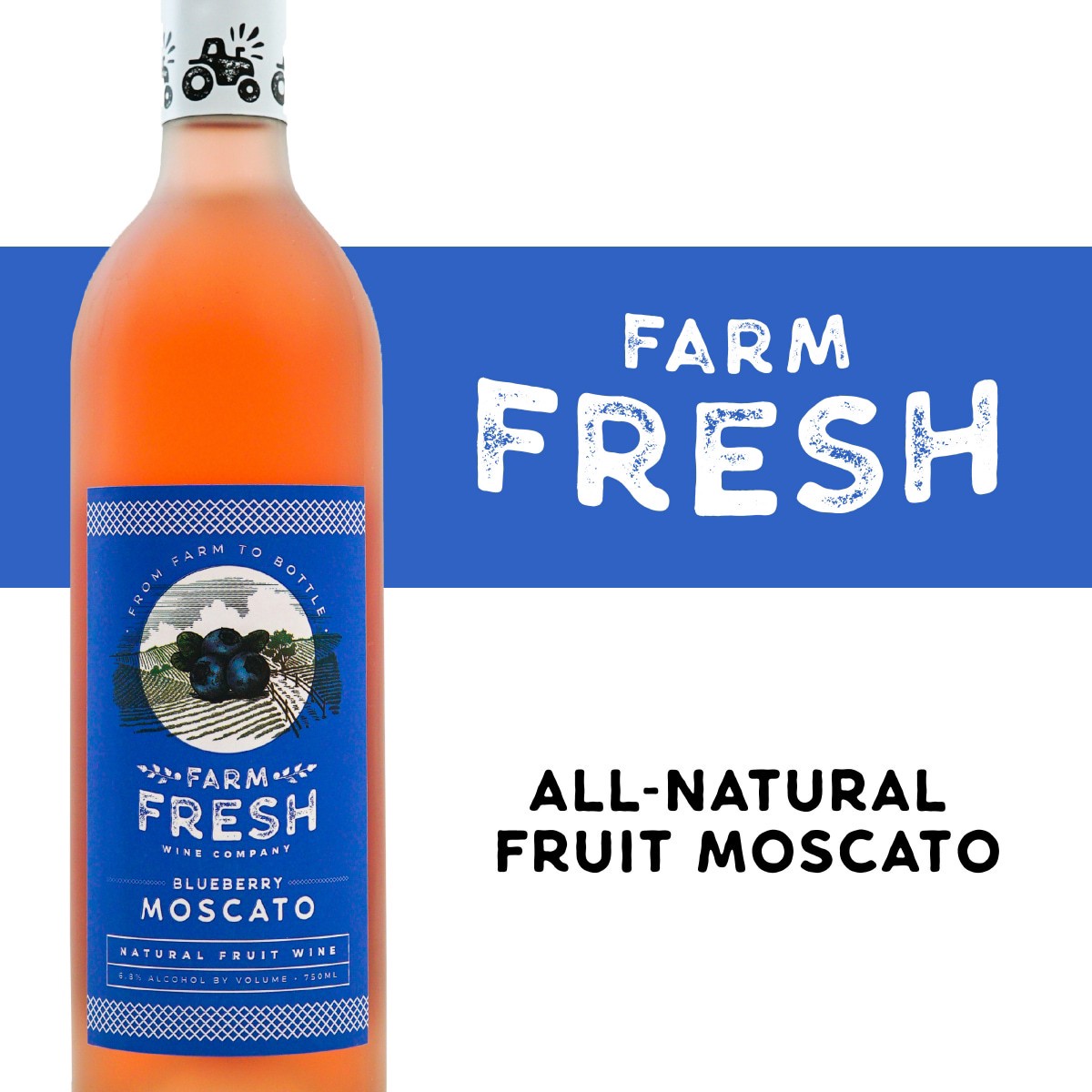 slide 1 of 21, Farm Fresh Blueberry Moscato, 750 ml