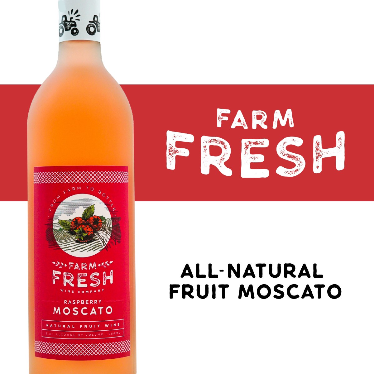 slide 1 of 25, Farm Fresh Raspberry Moscato, 750 ml