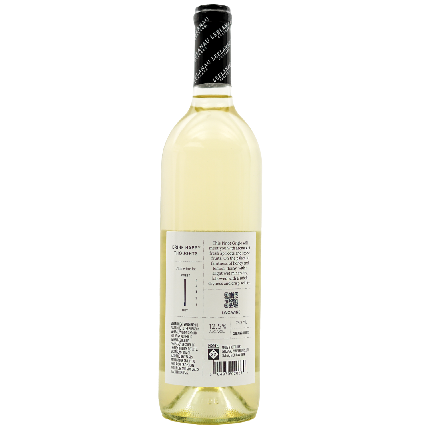slide 4 of 4, Leelanau Cellars Pinot Grigio Michigan White Wine, 750 ml