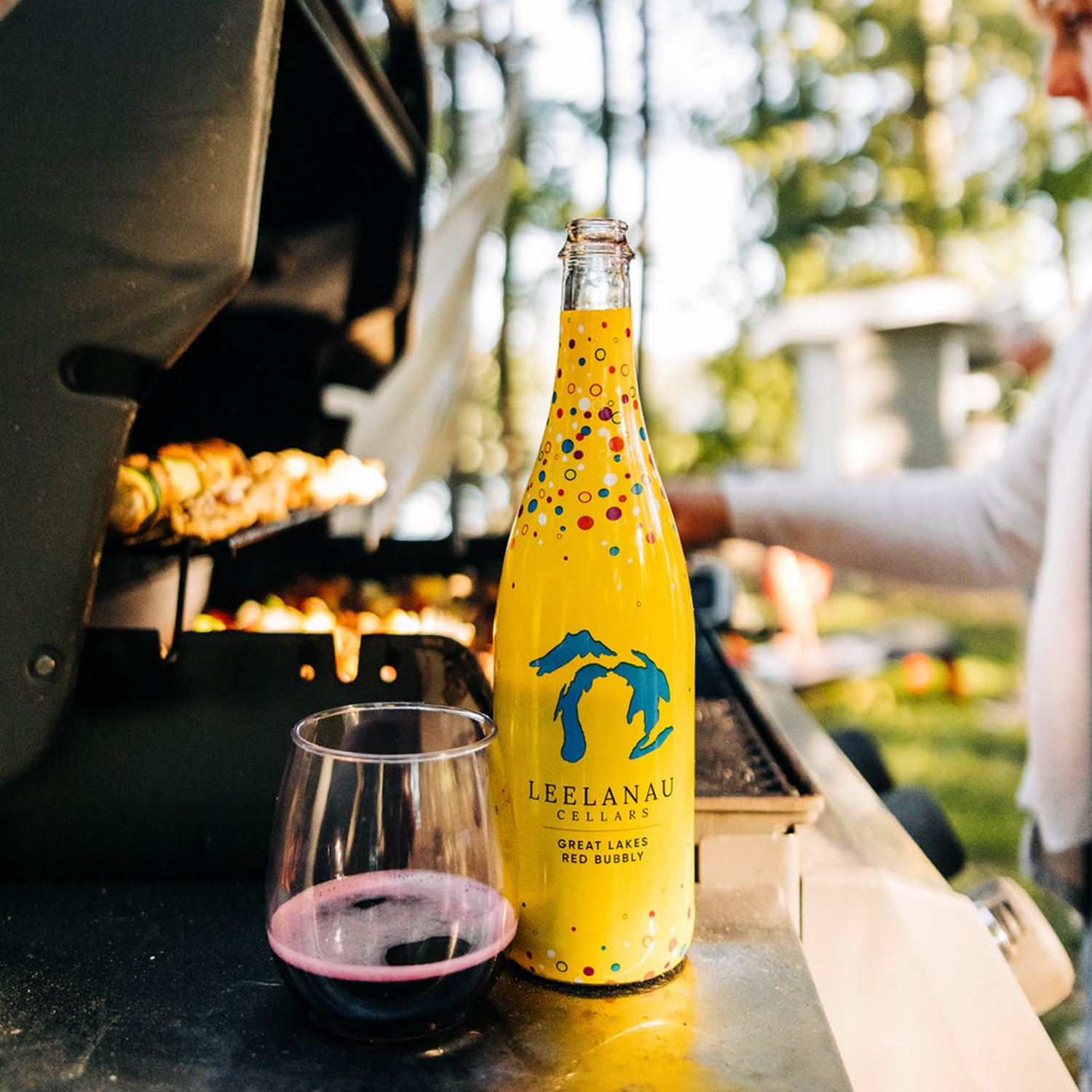 slide 5 of 5, Leelanau Cellars Great Lakes Red Bubbly, 750 ml