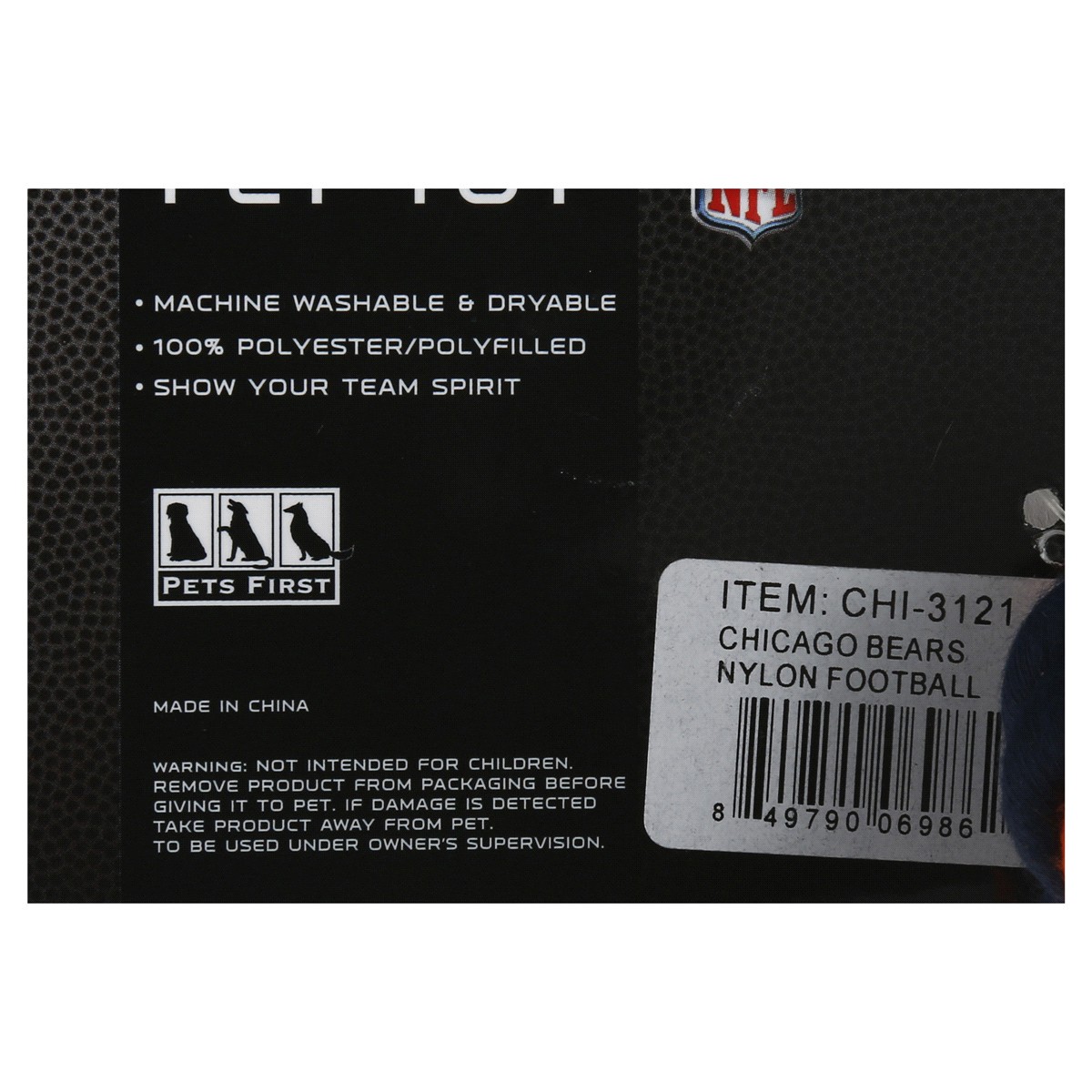 slide 2 of 2, NFL Chicago Bears Nylon Football, 1 ct