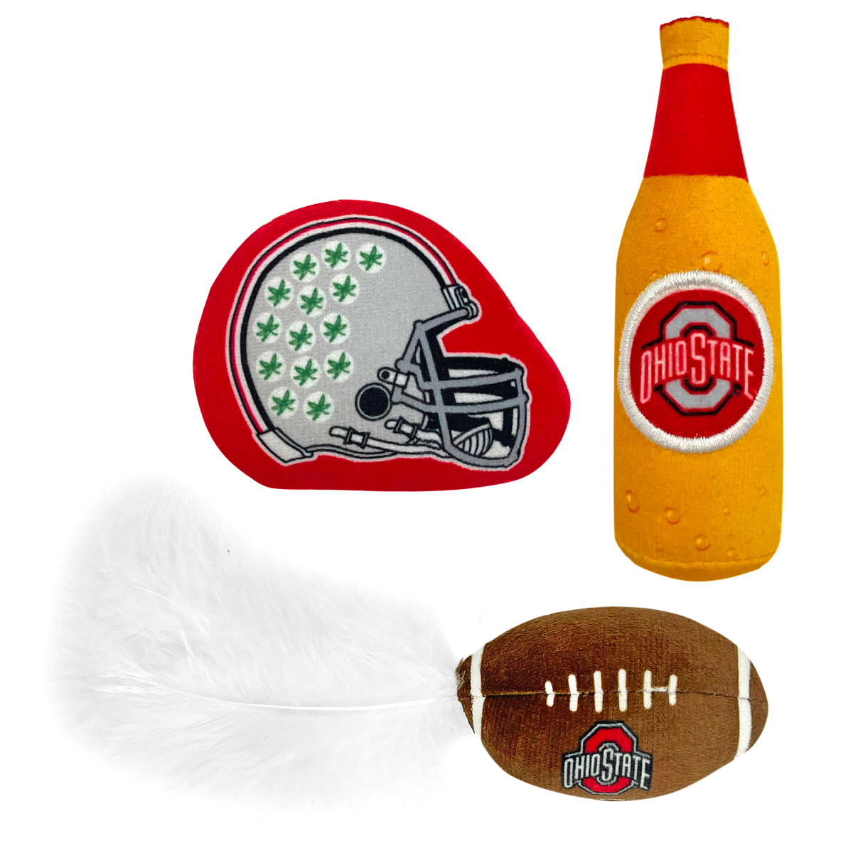 slide 2 of 2, Ohio State 3 Pc Cat Nip Toy Set, 3 ct