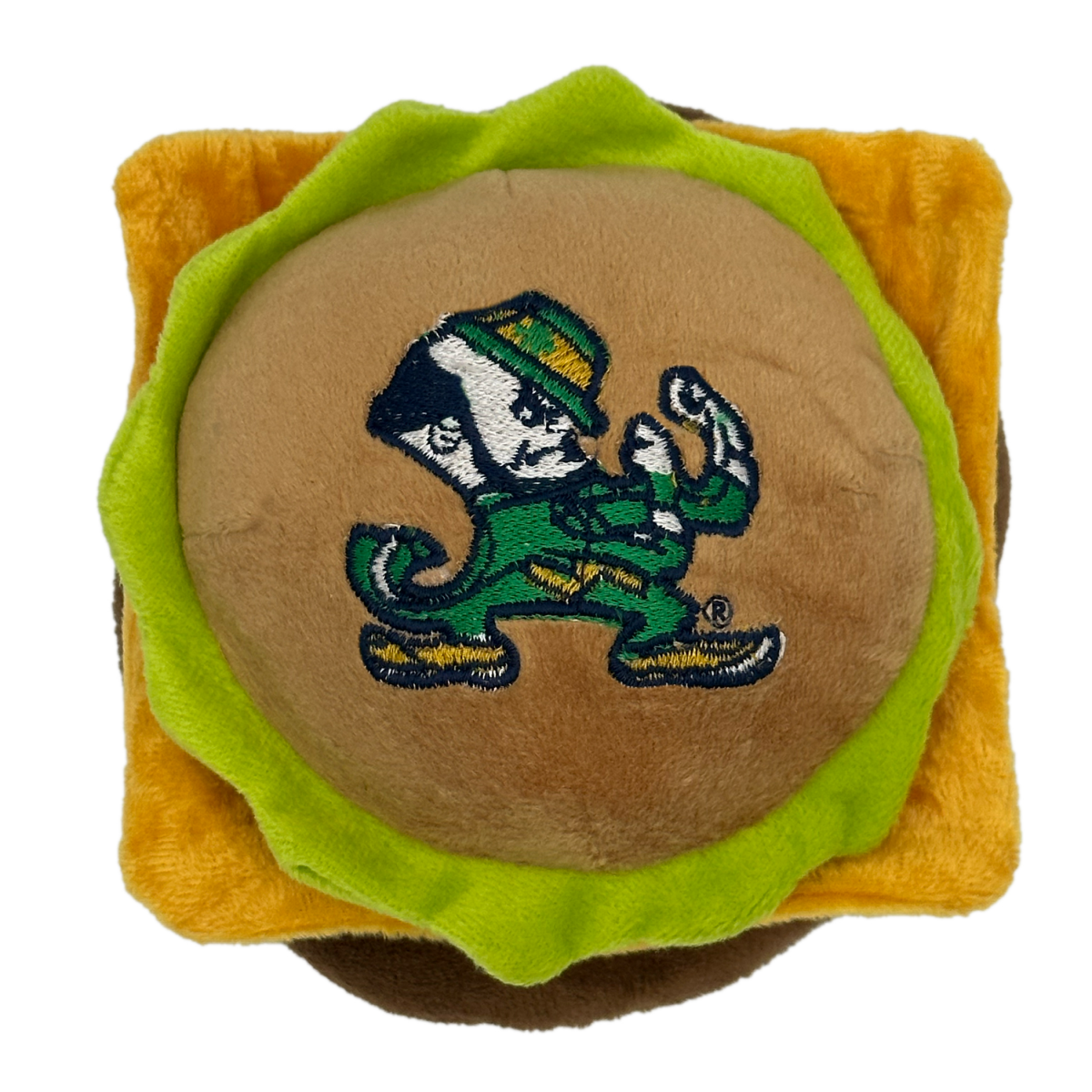 slide 2 of 2, Notre Dame Hamburger Dog Toy, 1 ct