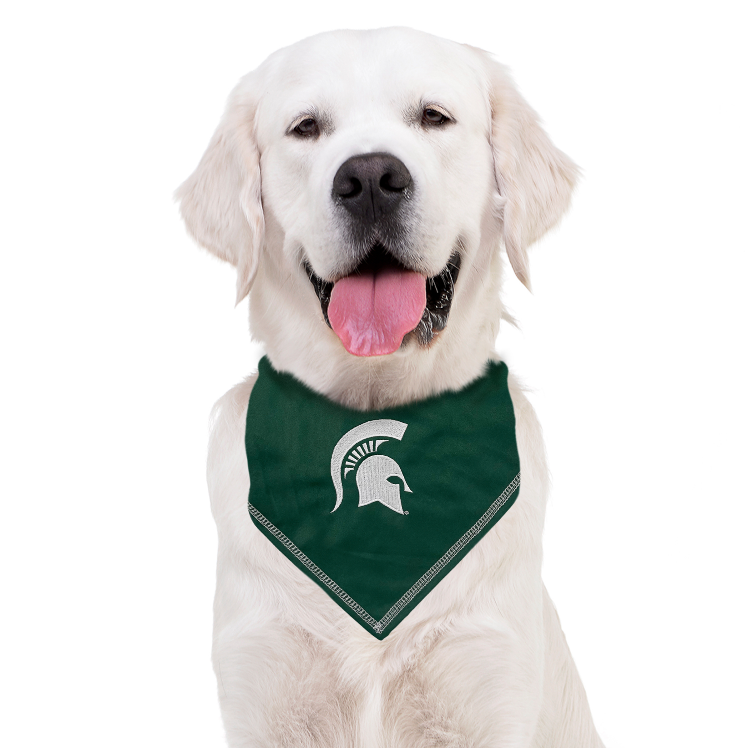 slide 2 of 2, Michigan State Tie Around Bandana S/M, Sm-Med