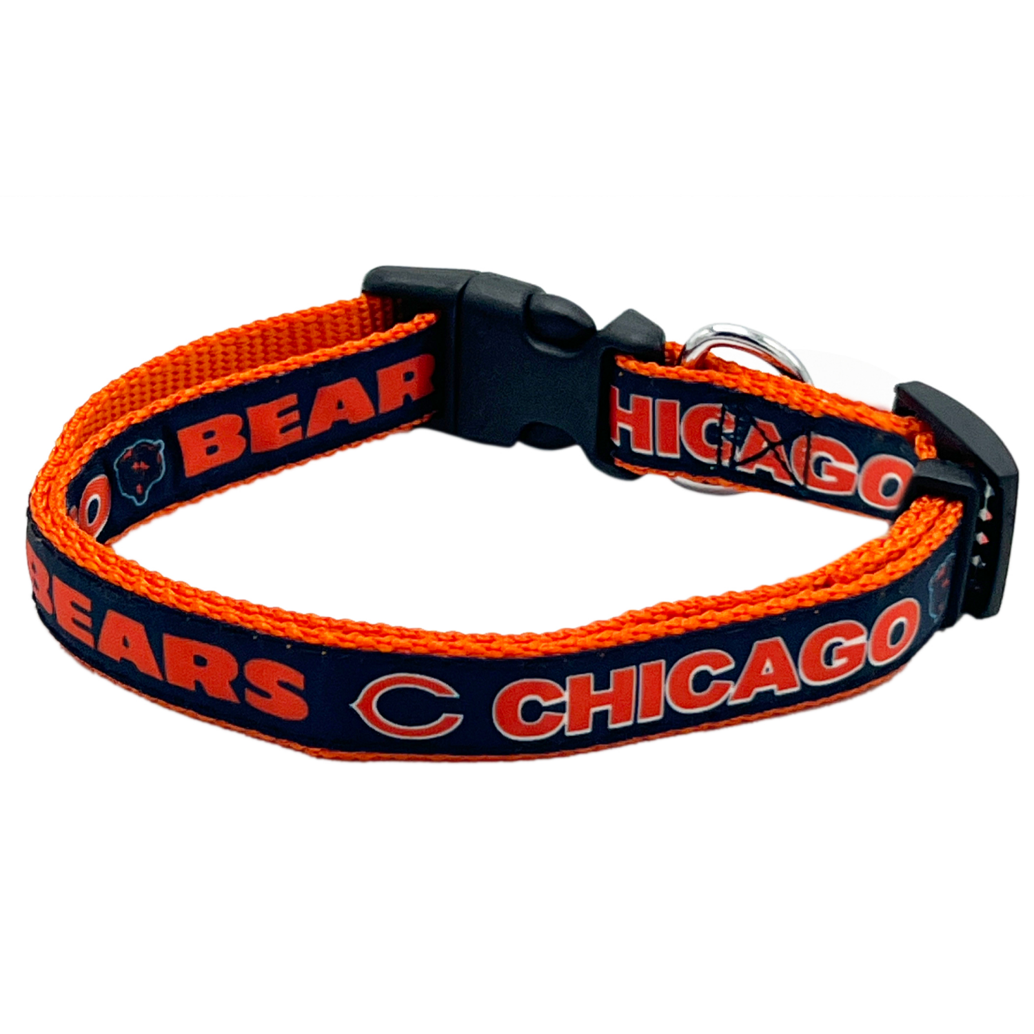 slide 2 of 2, Chicago Bears Adj Dog Collar 1/2 SM, mmedium