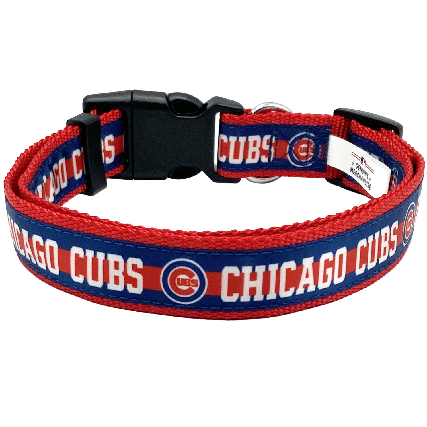slide 2 of 2, Chicago Cubs Adj Pet Collar 1" LG, 18 ct; 28 in