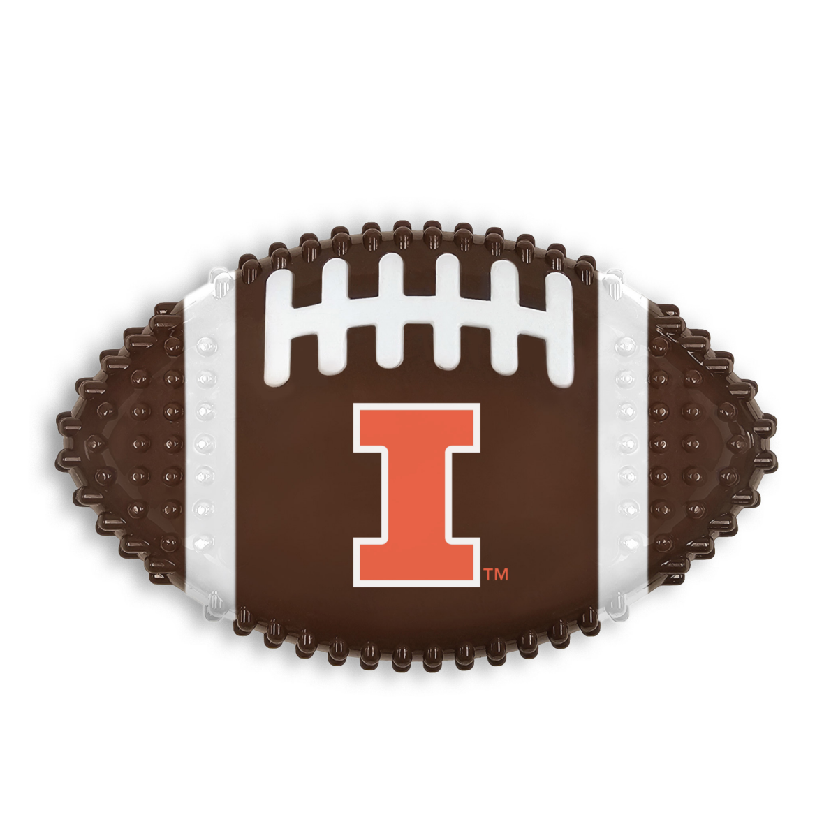 slide 2 of 2, Illinois Hard Nylon Football Chew Toy, 1 ct