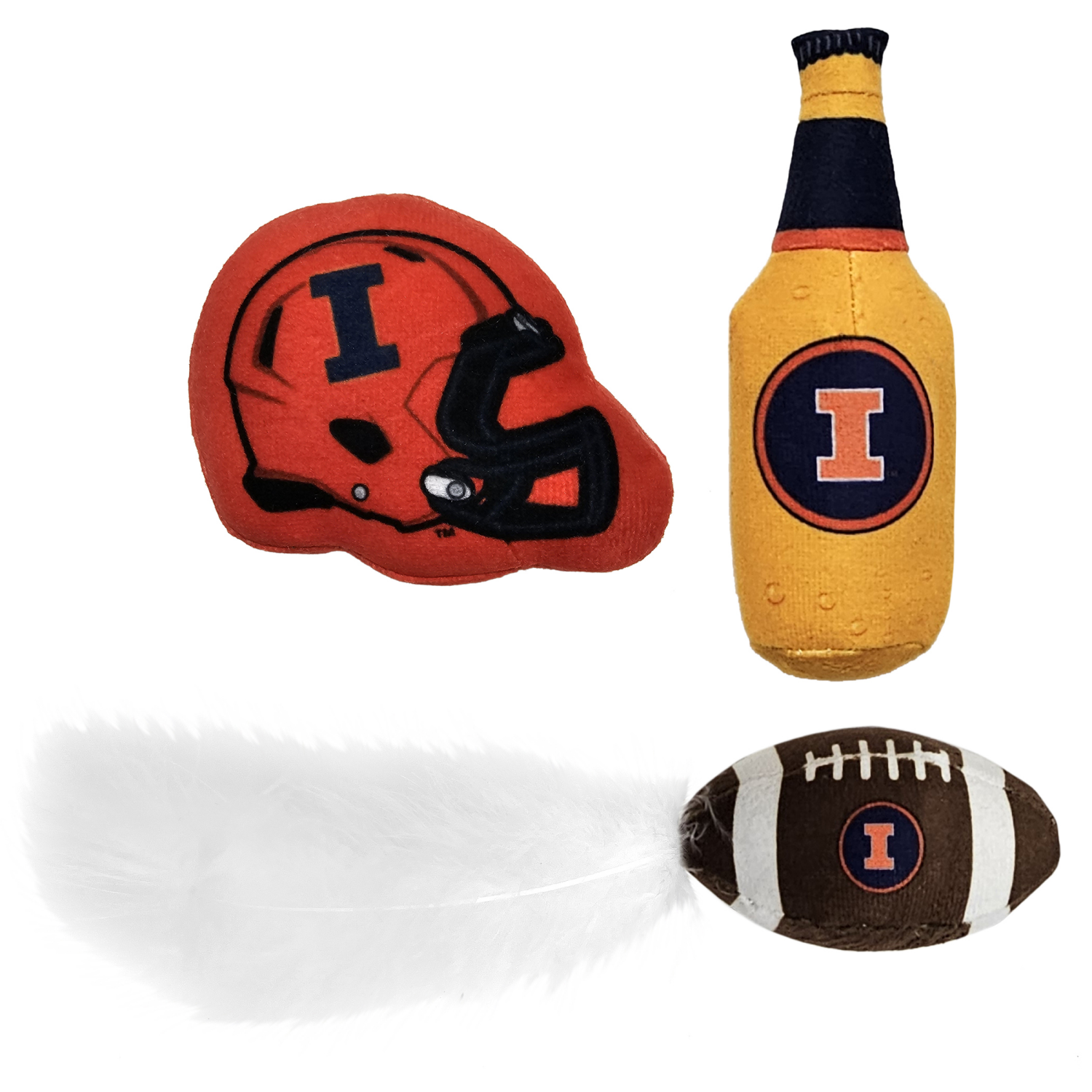 slide 1 of 2, Illinois 3 Pc Cat Nip Toy Set, 3 ct