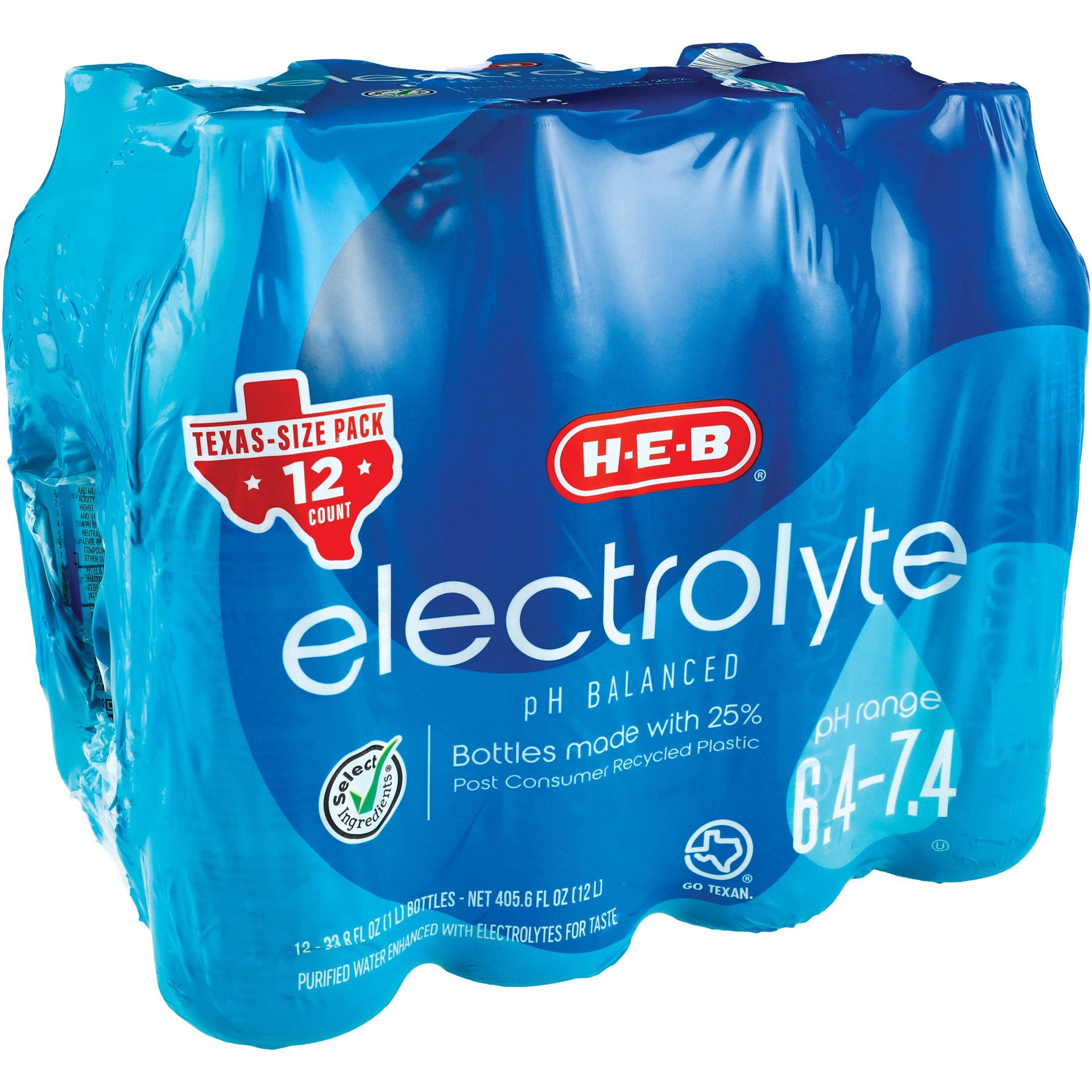 slide 1 of 1, H-E-B Electrolyte Water - 12 ct, 12 ct