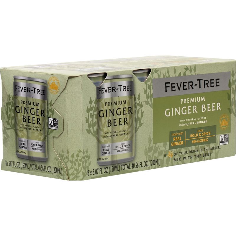 slide 1 of 5, Fever-Tree Ginger Beer- 8pk/150ml Cans, 8 ct; 150 ml