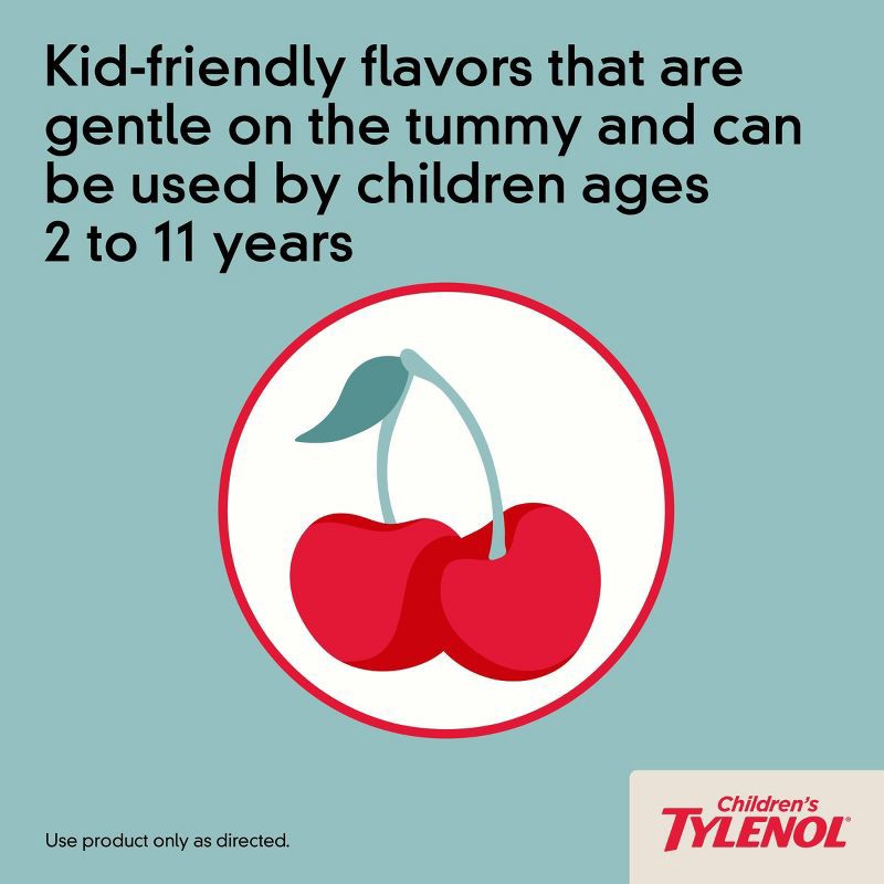 slide 6 of 11, Tylenol Children's Acetaminophen Dye-Free Pain Relieving Liquid - Cherry - 8 fl oz, 8 fl oz
