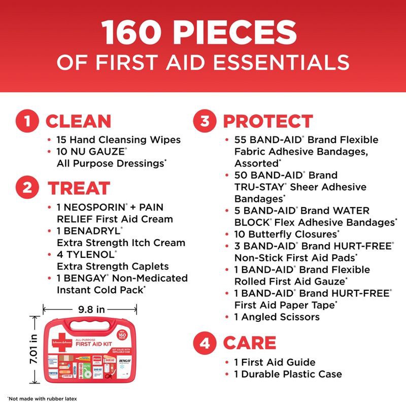 slide 9 of 10, Band-Aid First Aid Kit - 160ct, 160 ct