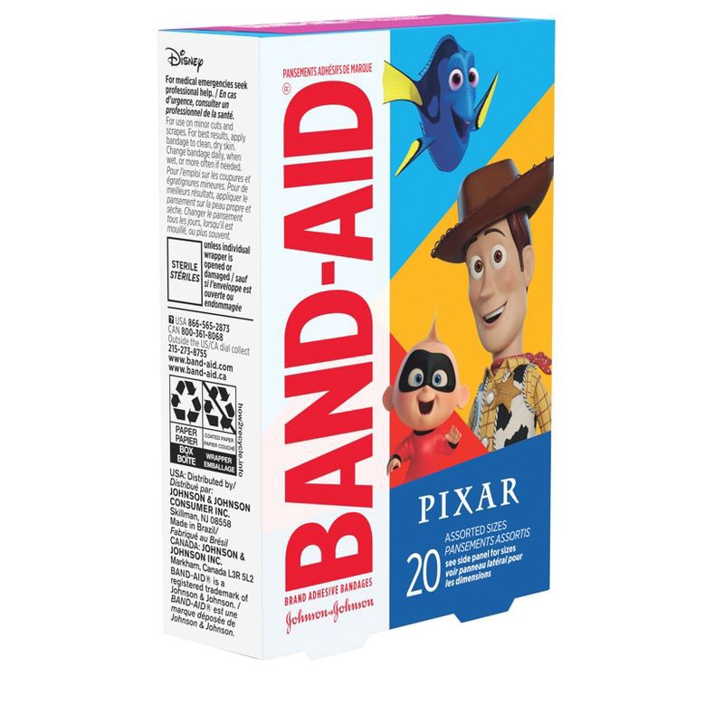slide 5 of 8, Band-Aid Pixar Mash-up Bandages - 20ct, 20 ct