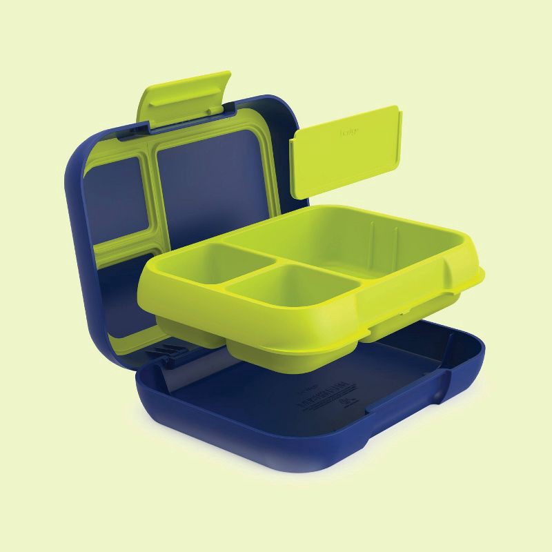 slide 5 of 7, Bentgo Pop Leakproof Bento-Style Lunch Box with Removable Divider-3.4 Cup - Navy Blue/Chartreuse, 1 ct