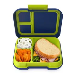 Bentgo Pop Leakproof Bento-Style Lunch Box with Removable Divider-3.4 Cup - Navy Blue/Chartreuse: BPA-Free, Hard Case, for Ages 8+