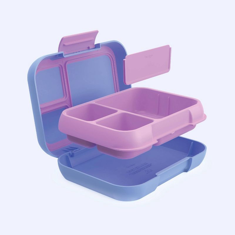 slide 5 of 7, Bentgo Pop Leakproof Bento-Style Lunch Box with Removable Divider-3.4 Cup - Periwinkle/Pink: Kids Lunchbox, BPA-Free, 1 ct