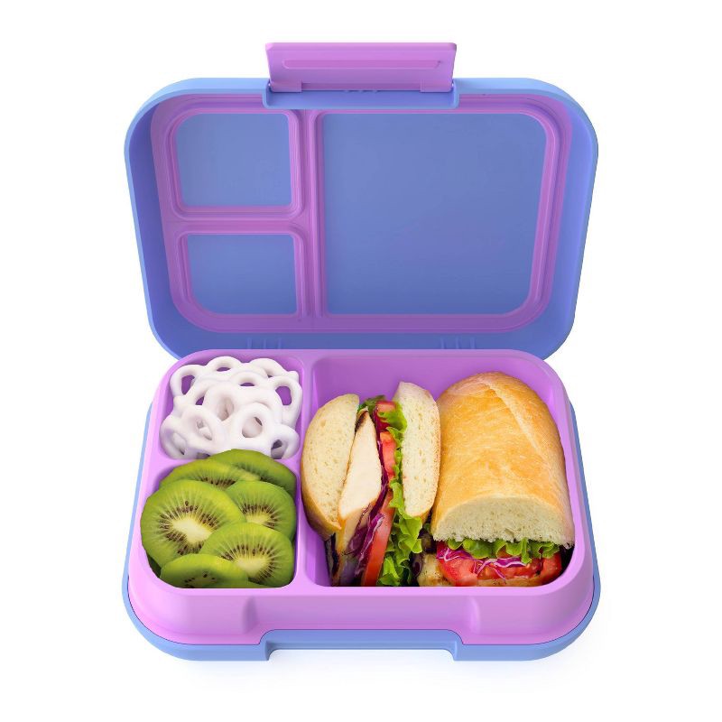slide 1 of 7, Bentgo Pop Leakproof Bento-Style Lunch Box with Removable Divider-3.4 Cup - Periwinkle/Pink: Kids Lunchbox, BPA-Free, 1 ct