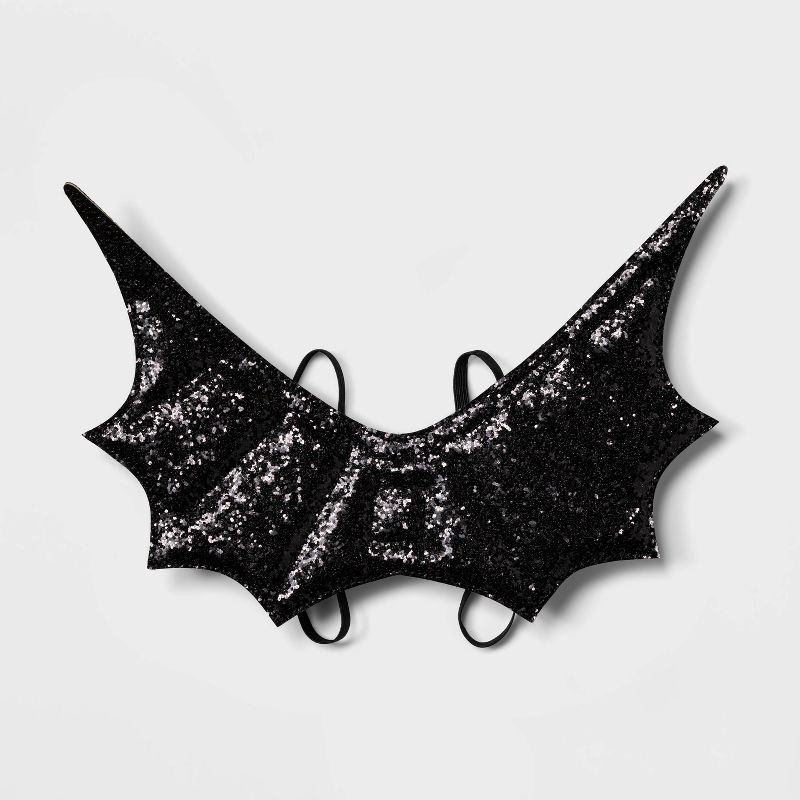 slide 2 of 4, Glitter Wings Halloween Cat Costume Black - Boots & Barkley™, 1 ct