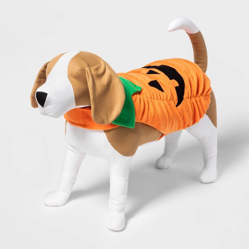 slide 4 of 4, Plush Pumpkin Halloween Dog Costume - L - Boots & Barkley™, 1 ct