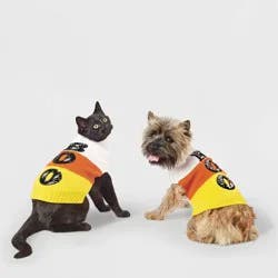 Candy Corn Boo Halloween Dog and Cat Sweater - S - Boots & Barkley™