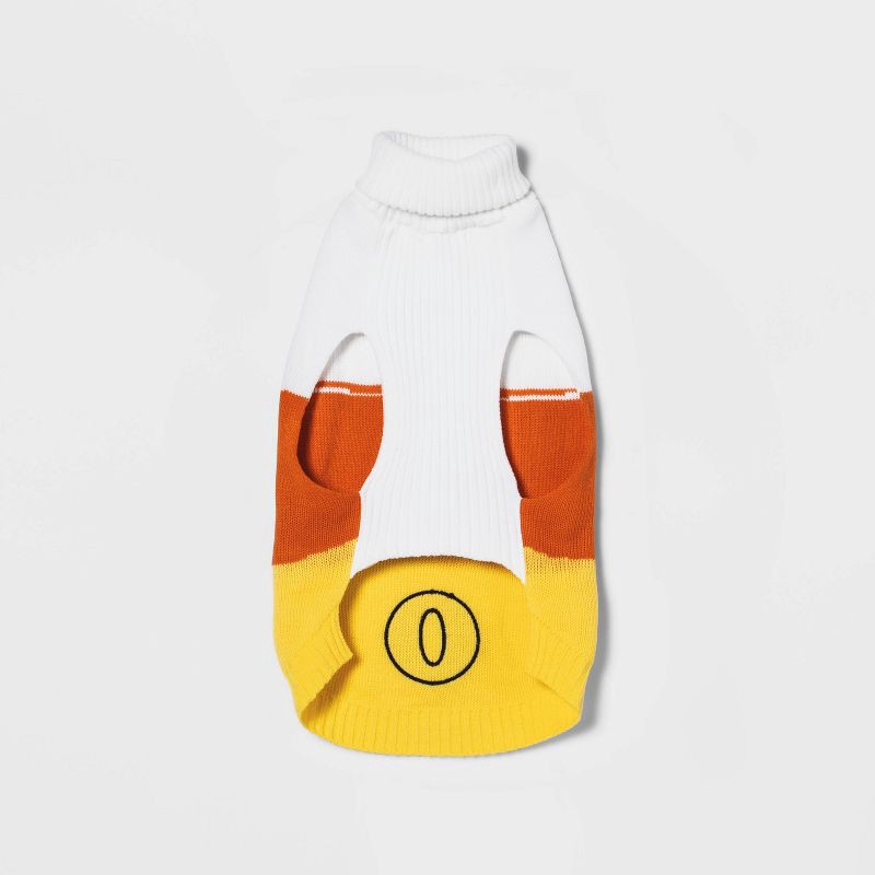 slide 3 of 5, Candy Corn Boo Halloween Dog Sweater - L - Boots & Barkley™, 1 ct