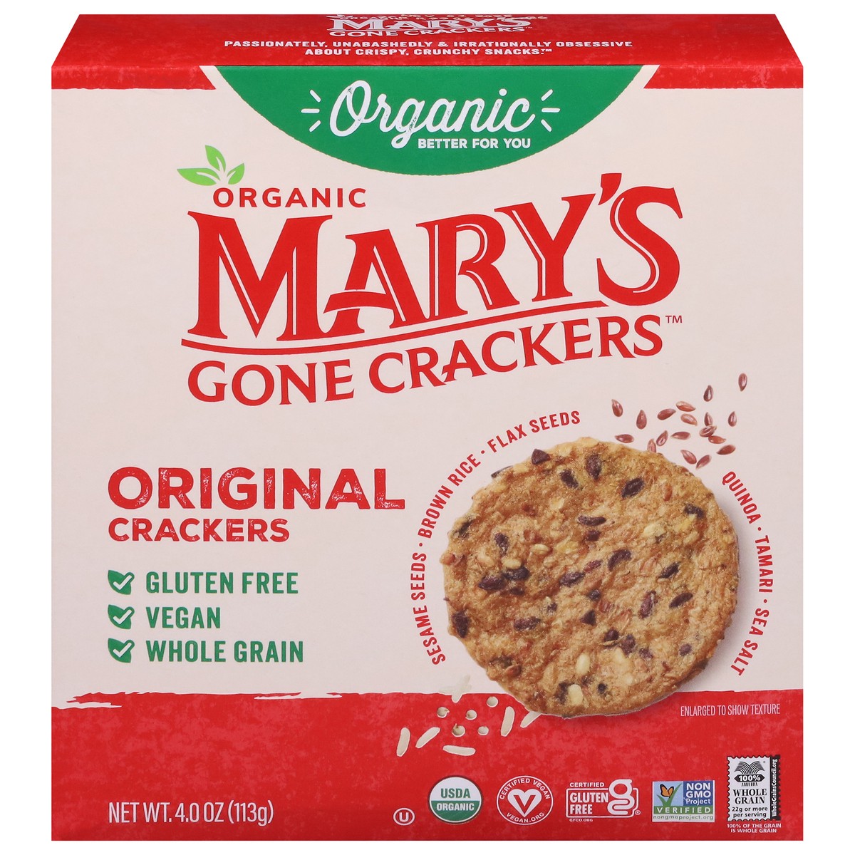 slide 1 of 14, Marys Gone Crackers Orig, 4 oz