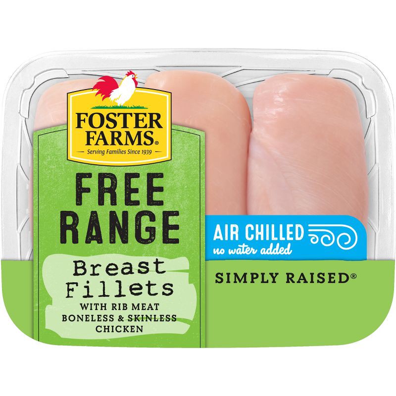 slide 2 of 10, Foster Farms No Antibiotics Ever Boneless Skinless Chicken Breasts - 1.25-2.5lbs - price per lb, per lb