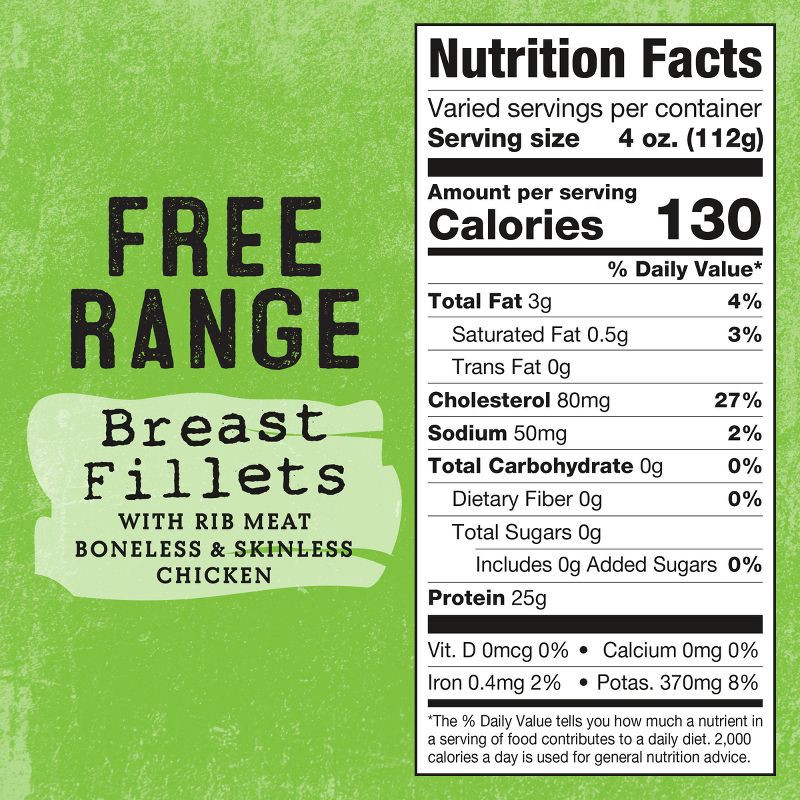 slide 3 of 10, Foster Farms No Antibiotics Ever Boneless Skinless Chicken Breasts - 1.25-2.5lbs - price per lb, per lb