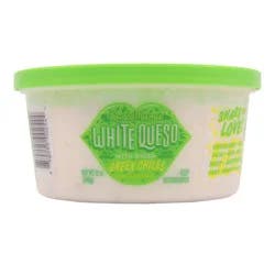 Queso Mama White Queso with Diced Green Chilies - 12oz