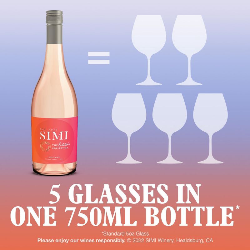 slide 7 of 11, SIMI The Editor's Collection Reese's Book Club Sonoma County Rose Wine - 750ml Bottle, 750 ml