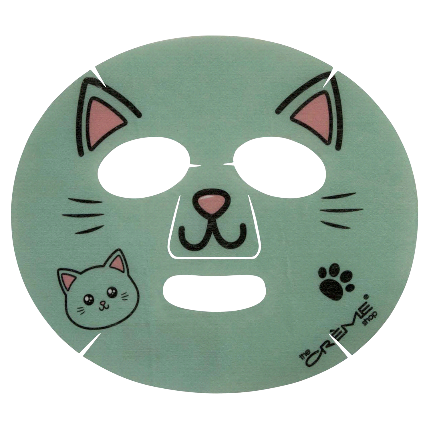 slide 2 of 2, The Crème Shop The Creme Shop Be Clear, Skin! Animated Kitten Face Mask, 1 ct