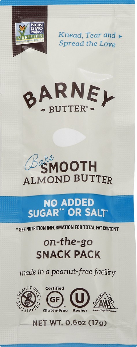 slide 1 of 10, Barney Butter Bare Smooth On-the-Go Snack Pack Almond Butter 0.6 oz, 0.6 oz