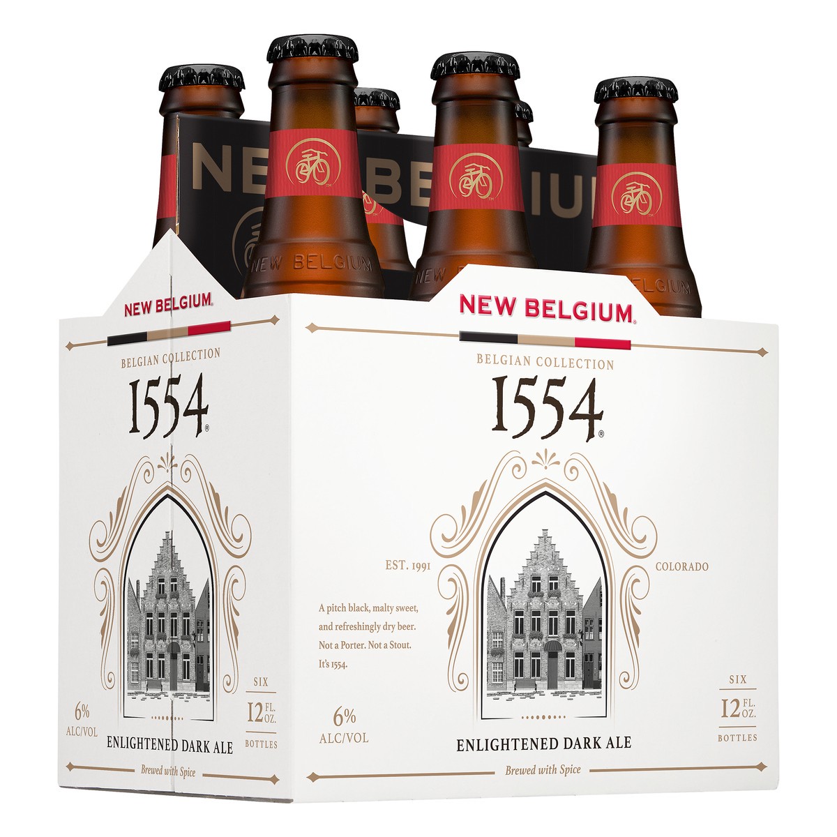 slide 1 of 9, New Belgium 1554 Enlightened Dark Ale Beer, 6 Pack, 12 fl oz Bottles, 6 ct; 12 fl oz