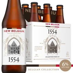 New Belgium 1554 Enlightened Dark Ale Beer, 6 Pack, 12 fl oz Bottles