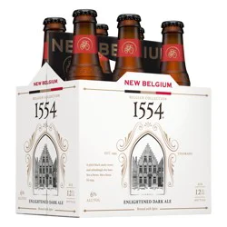 New Belgium 1554 Enlightened Dark Ale Beer, 6 Pack, 12 fl oz Bottles