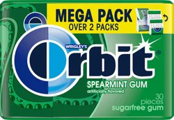 ORBIT Gum Spearmint Sugar Free Chewing Gum Mega Pack, 30 Piece