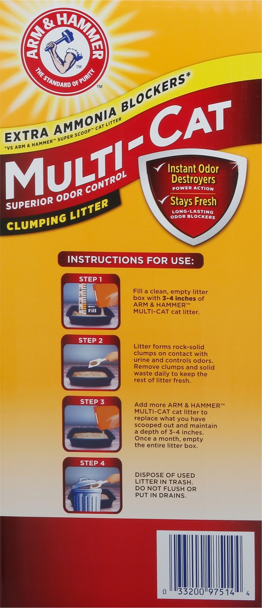 slide 6 of 9, Arm & Hammer MultiCat Clumping Litter, Scented, 29 lb