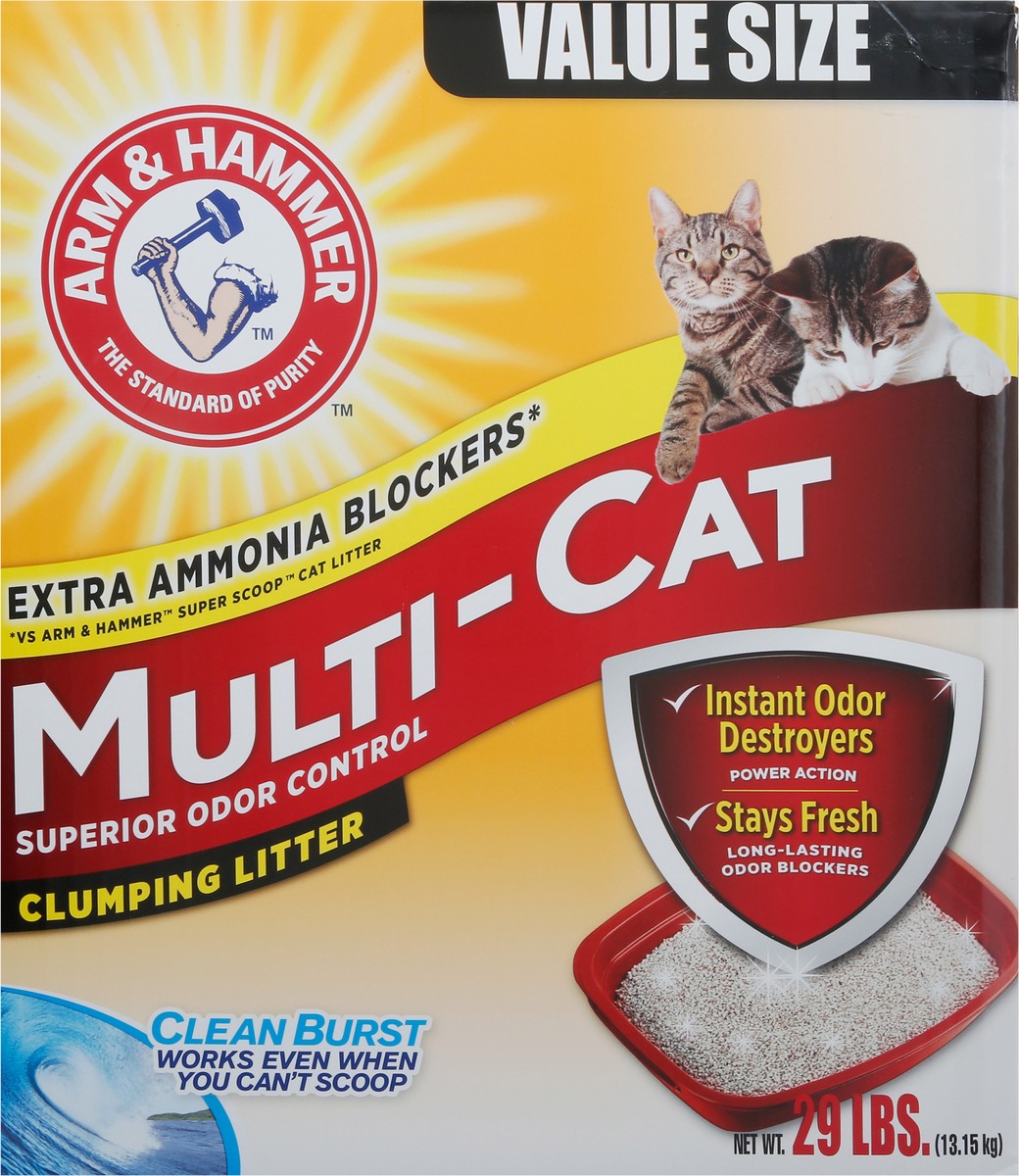 slide 1 of 9, ARM & HAMMER Value Size Multi-Cat Clumping Litter 29 lb, 29 lb