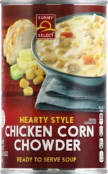Sunny Select Hearty Style Chicken Corn Chowder Soup 18.8 oz
