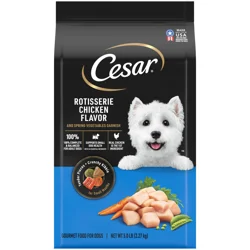 Cesar Gourmet Adult Rotisserie Chicken Flavor Food for Dogs 5.0 lb