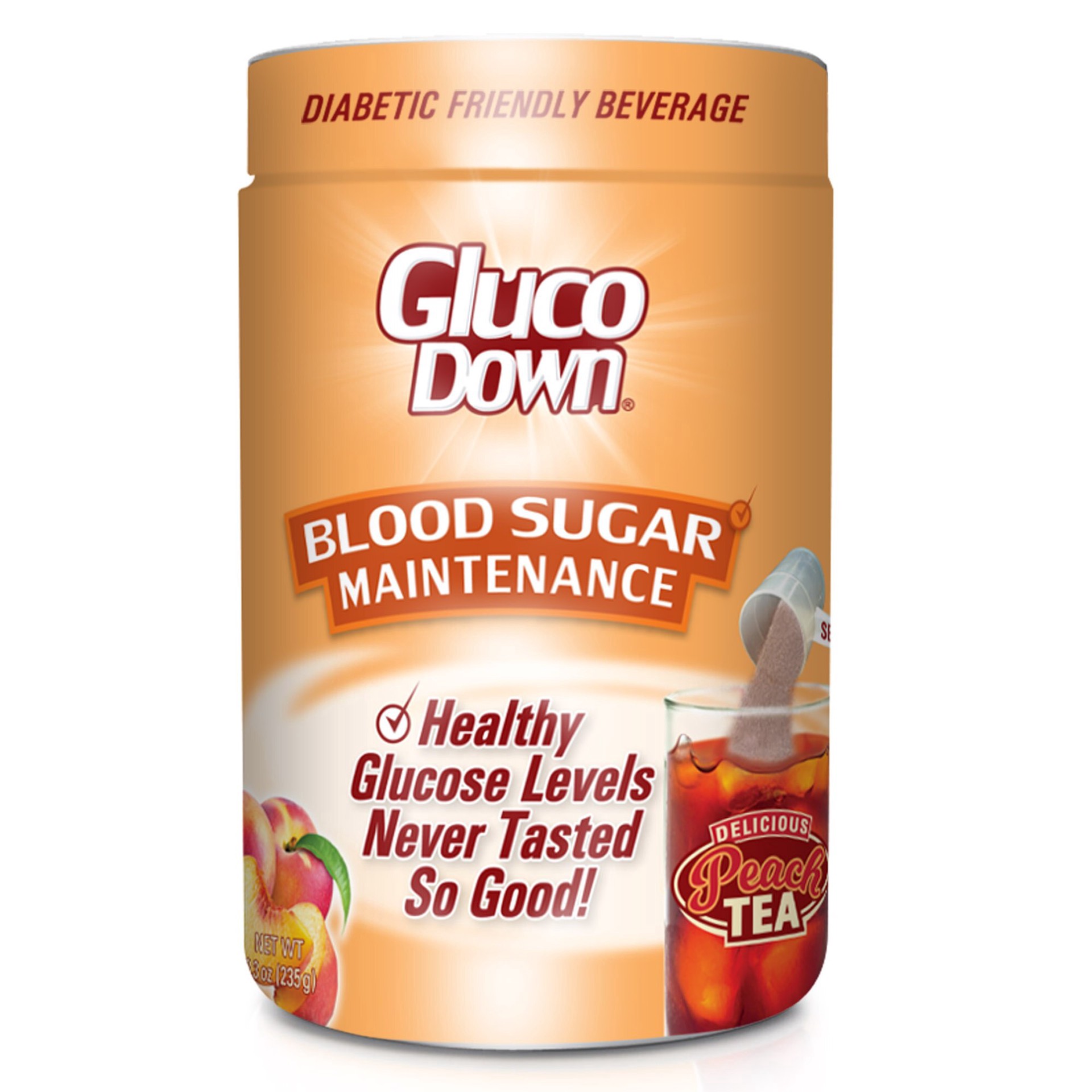 slide 1 of 1, Glucodown Peach Tea Mix, 1 ct