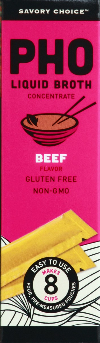 slide 3 of 12, Savory Choice Pho Beef Flavor Liquid Broth Concentrate 4 ea, 4 ct