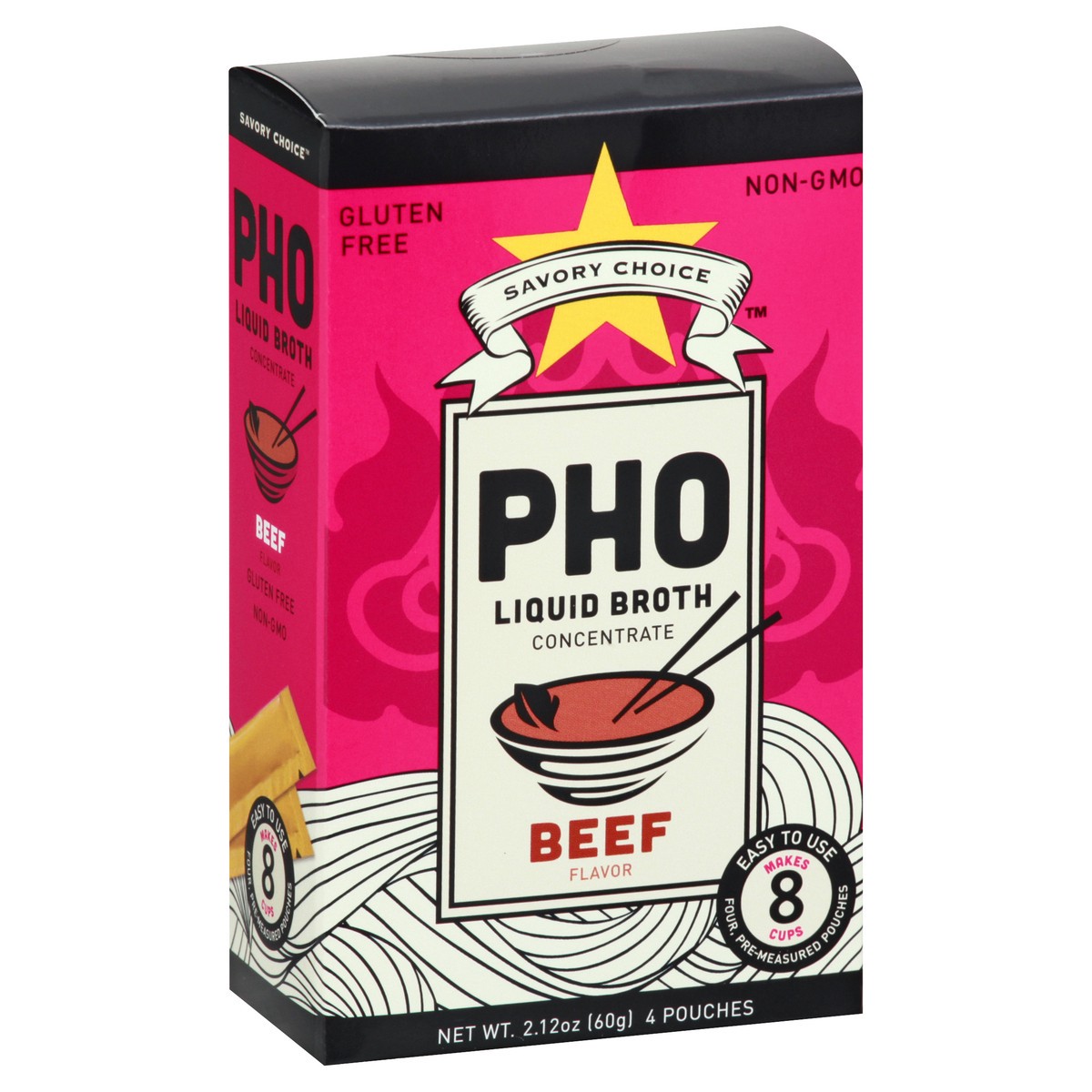 slide 6 of 12, Savory Choice Pho Beef Flavor Liquid Broth Concentrate 4 ea, 4 ct