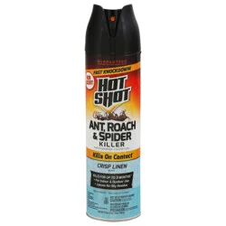 Hot Shot Crisp Linen Scent Ant, Roach & Spider Killer 17.5 oz