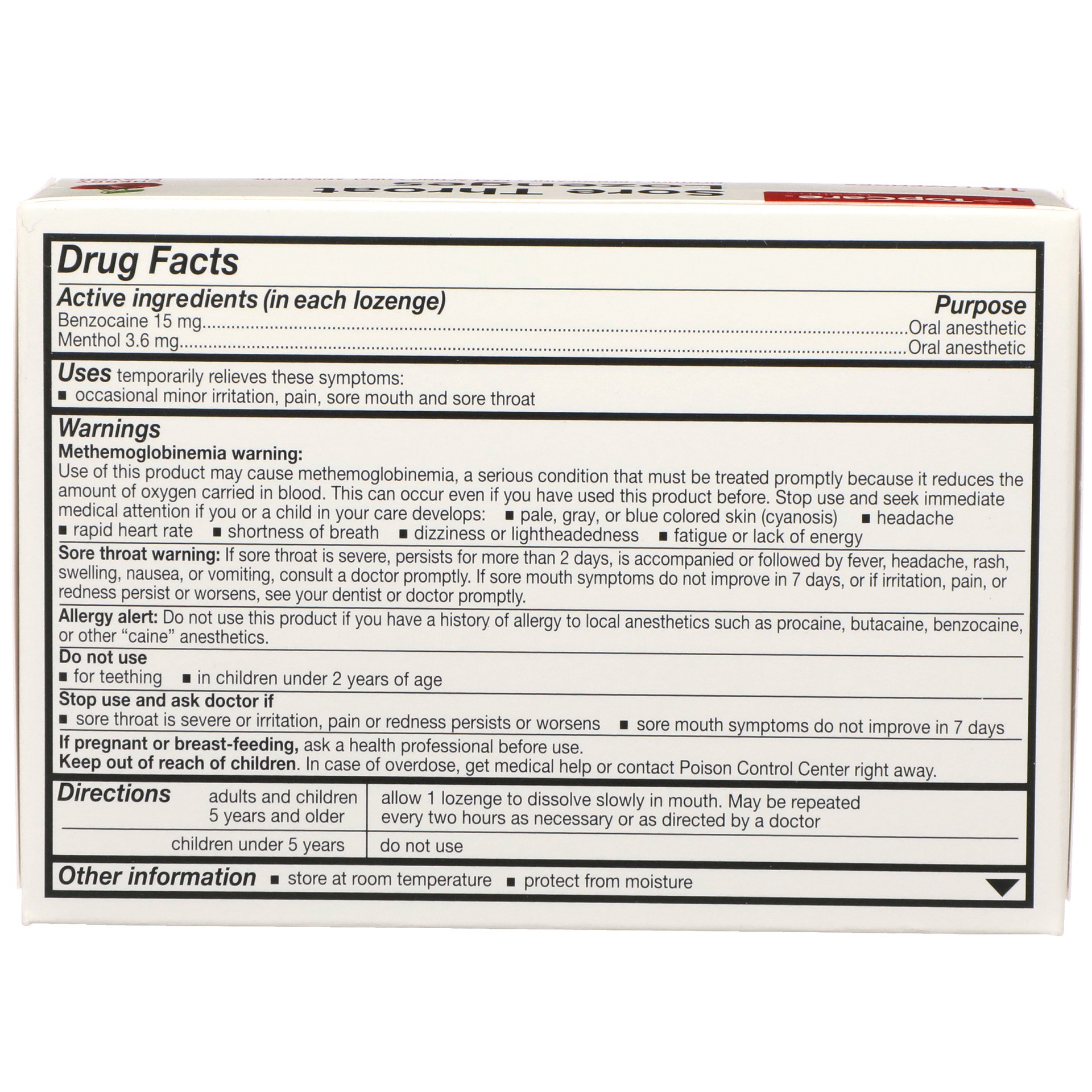 slide 2 of 6, TopCare Fast Acting Cherry Throat Lozenges, 18 ct