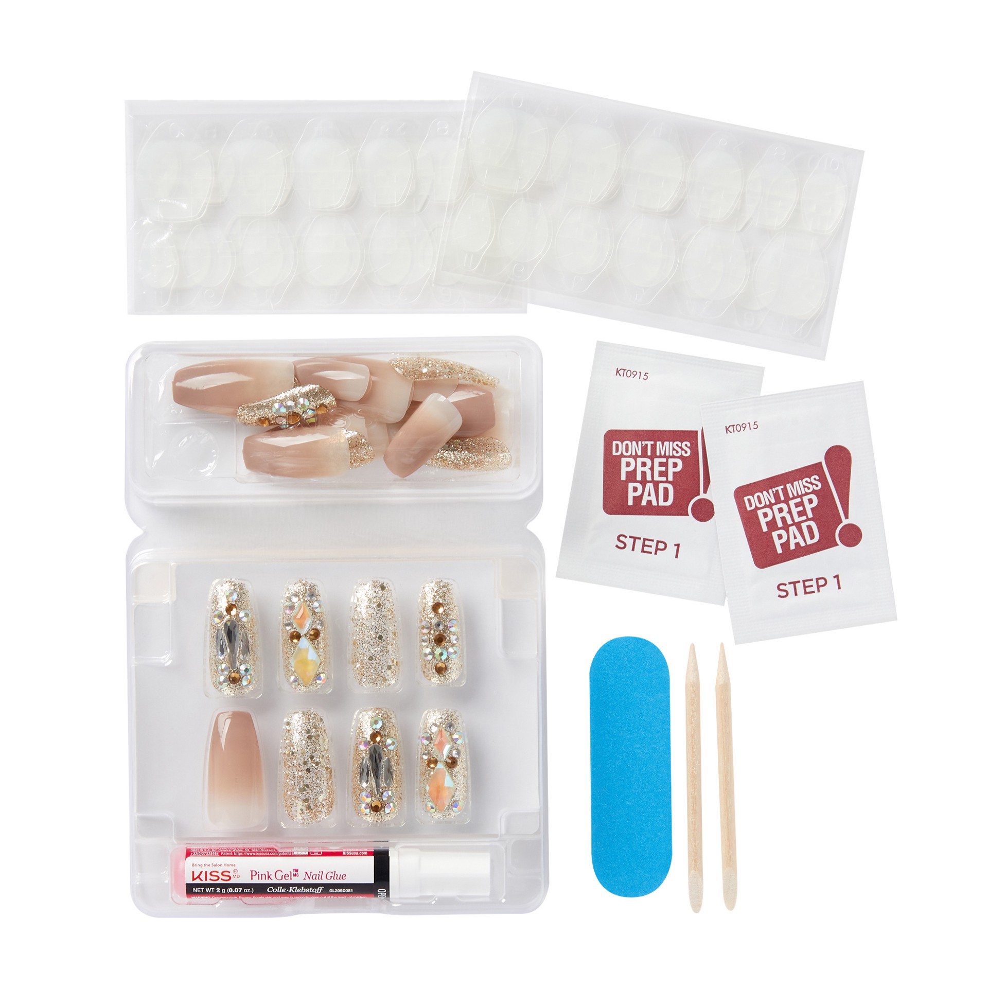 slide 4 of 5, Kiss Majestic Nails Long Length Reusable 1 ea, 1 ct