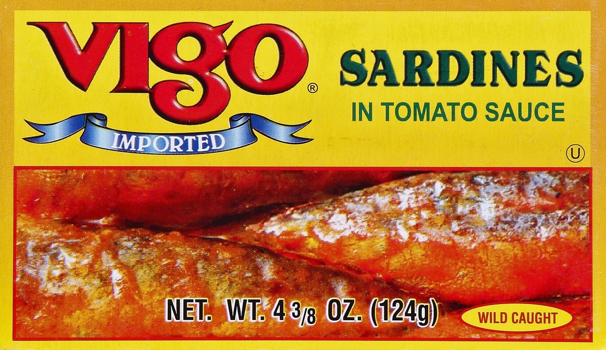 slide 4 of 5, Vigo Sardines in Tomato Sauce, 4.37 oz