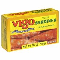 slide 1 of 5, Vigo Sardines in Tomato Sauce, 4.37 oz