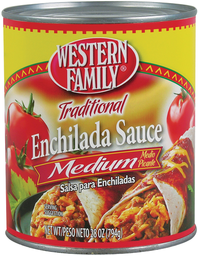 slide 1 of 1, Western Family Enchilada Red Sauce, 28 oz