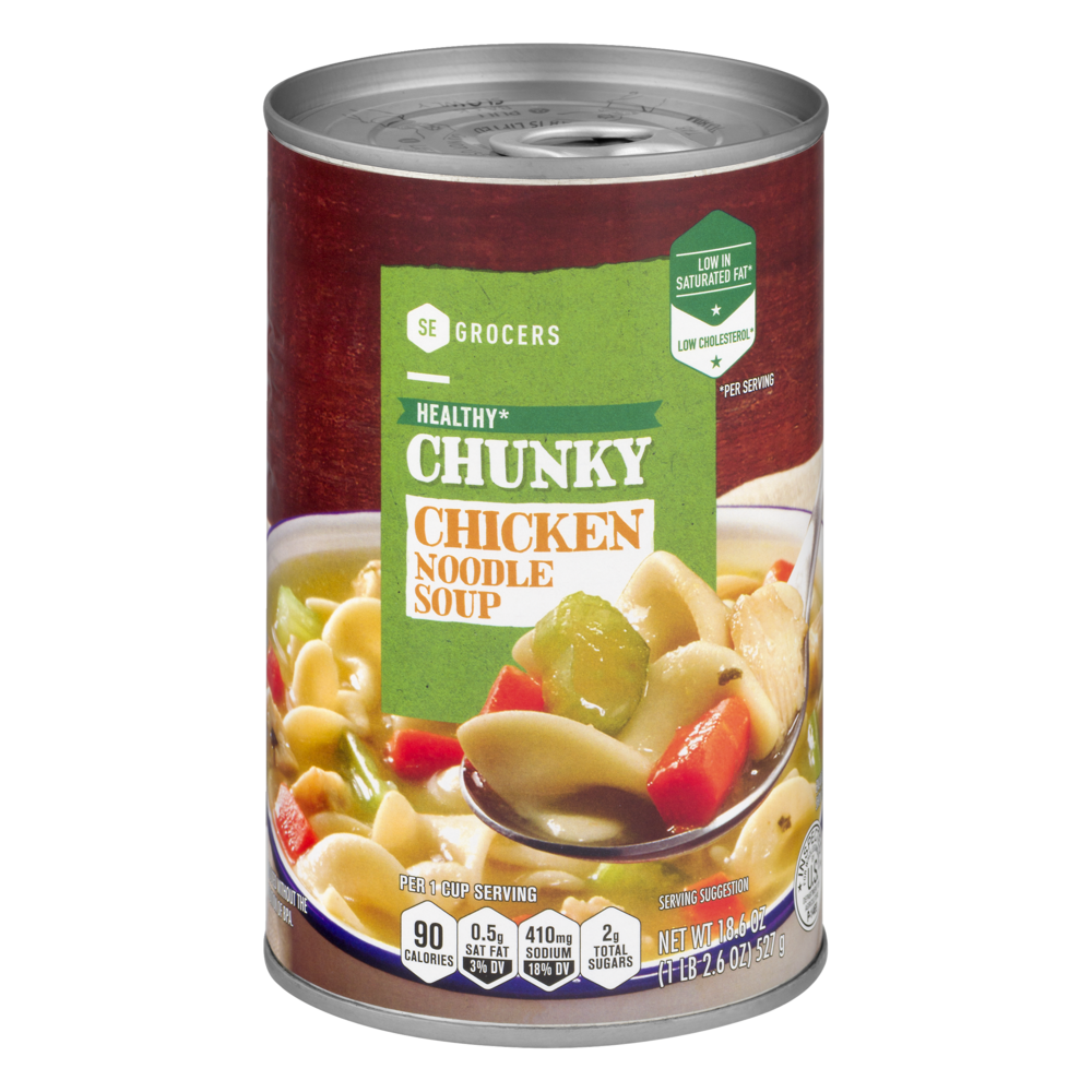 slide 1 of 1, SE Grocers Chicken Noodle Soup Healthy Chunky, 18.8 oz